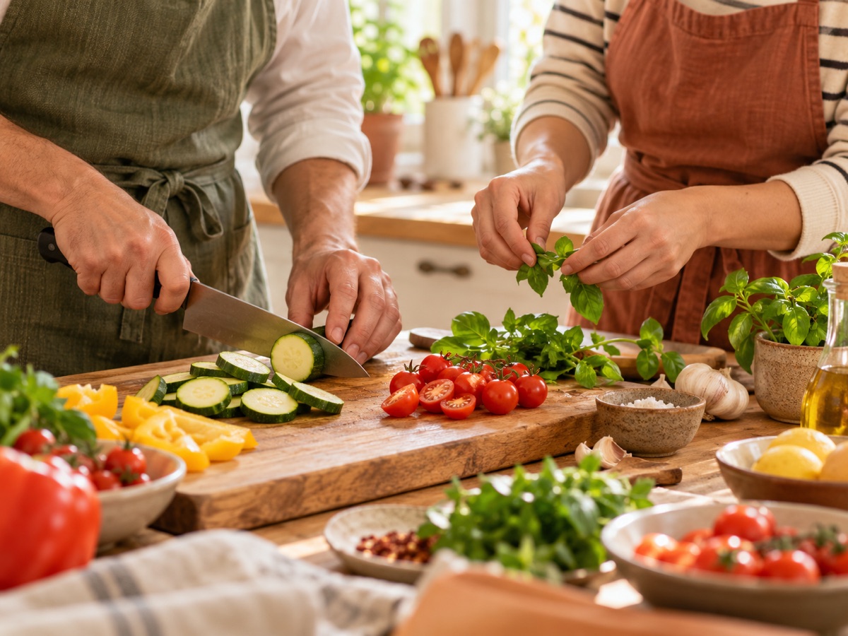 Apprentissage des techniques culinaires dans la cuisine du client
